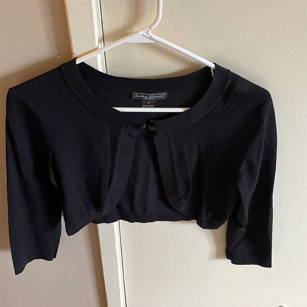 Women’s M Jessica Howard Evenings cropped sweater/shawl
